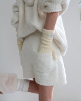 Patch Finger Slit Long Gloves
