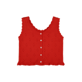 FRILL PUNCHING KNIT VEST (2 COLORS)