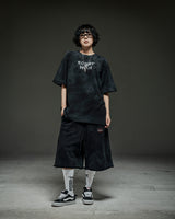 Washed destroyed bermuda P dusty gray