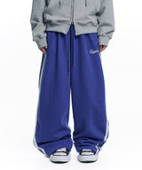 Star Piping Track Balloon Sweat Pants - Blue