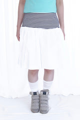 STRIPE COLORED FLARE SKIRT