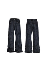 Waxed Studded Jeans