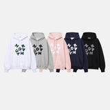 Alphabet embroidered Hooded