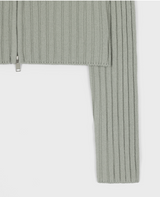 [MADE] Milky Cotton Golji Knit Zip-up