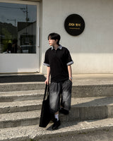 Dera Side Snap Bermuda Denim Pants