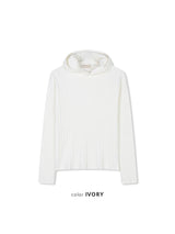 Pebe Ribbed Hooded Top