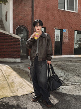 Honey Crack Leather Jacket