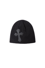 cross beanie (black)