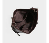 Volume Ruched Soft Leather Hobo Shoulder Bag
