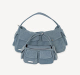 OUT POCKET BOSTON BAG DENIM LARGE