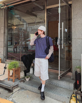 Lowd Adjust Wide Denim Bermuda Pants