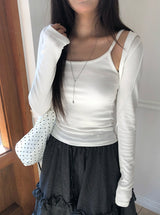 26SS★ [MADE] Somit Button Sleeveless Hood Bolero Set