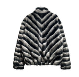 Wavy Gradation Fur Jacket