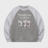 マルチーズアーカイブ ラグランスウェットシャツ