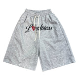 Y2K Ease Lettering Bermuda Pants (Gray)