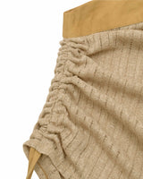 Detachable Sleeve One Shoulder Top _ BEIGE