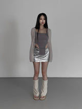 lavender crop bolero cd(3 color)