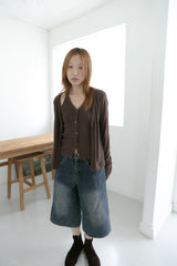 wool golgi vest cardigan set(3colors)
