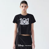 DISNEY 101 DALMATIAN DOG CROP TOP_BLACK