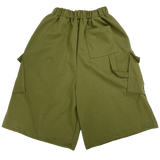 diagonal cargo bermuda pants