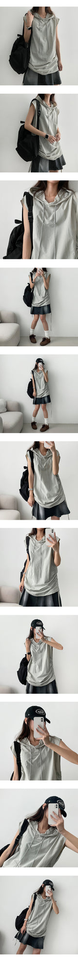 Viscence String Sleeveless Hood (4 colors)