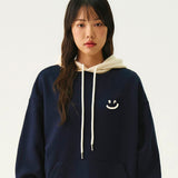 [UNISEX] スモールドローイングカラーブラックフーディー