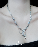 Clear Moon Drop Necklace