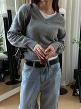 Daily soft v neck knit(5color)