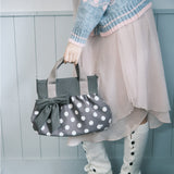 Ribbon dumpling bag_brown