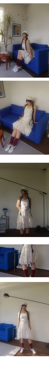 ASPEN RUFFLE CHIFFON DRESS