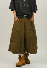 EA Washed Cargo Banding Bermuda Pants 