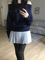 Katie Off-Shoulder Knitwear (3 colors)