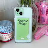 [Jelly] favorite things(green) Card pocket case