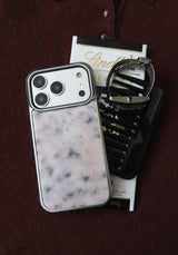 Snow leopard silver epoxy case 