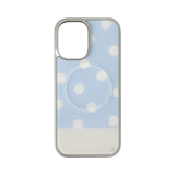 [MADE] [+MagSafe] BERRY DOT PHONE CASE BLUE (glass silver bumper)