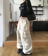 フェイド染色ウォッシュ加工マルチカーゴパンツ