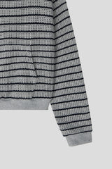 Stone Striped Zip Hoodie