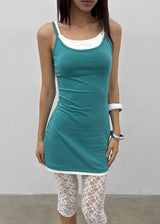 [MADE] Prico Layered Mini Dress (Built-in Cap)