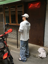 No.1664 cut off washing denim PT