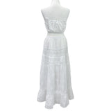 Garden Ethnic Lace Bustier & Long Maxi Skirt 2PCS SET (Ivory)