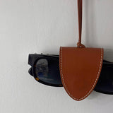 [Real Leather] Stitch Clip Sunglasses Holder