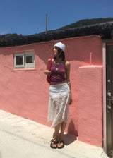 レースシャーリングスカート