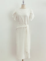 26SS★ Nadine Seersucker Tulip Wrap One Piece