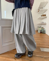 26SS★ [BAONHAUS]ランメルバンディングレイヤードスカートパンツ