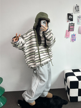 FLEECE❤TRACK LINE 3 LINE LONG PANTS ❤🖤🤍💙🩶5COLOR