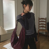 オネンドットフリルストラップレイヤードタートルネックTシャツ