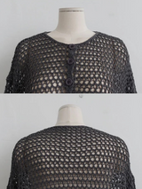 REVERSIBLE MESH KNIT CARDIGAN (2COLORS!)