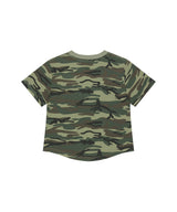 CAMO PATTERN BASIC LOGO CROP TEE_GREEN