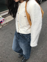 Furry round jacket