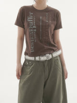 ファッドレタリング半袖Tシャツ -3C
